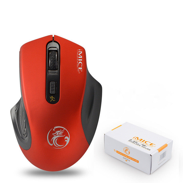 2.4G Wireless Silent Mouse Business Office Gift 4 Button Gaming Wireless Mouse Red 0 - Tophatter Daily Deals