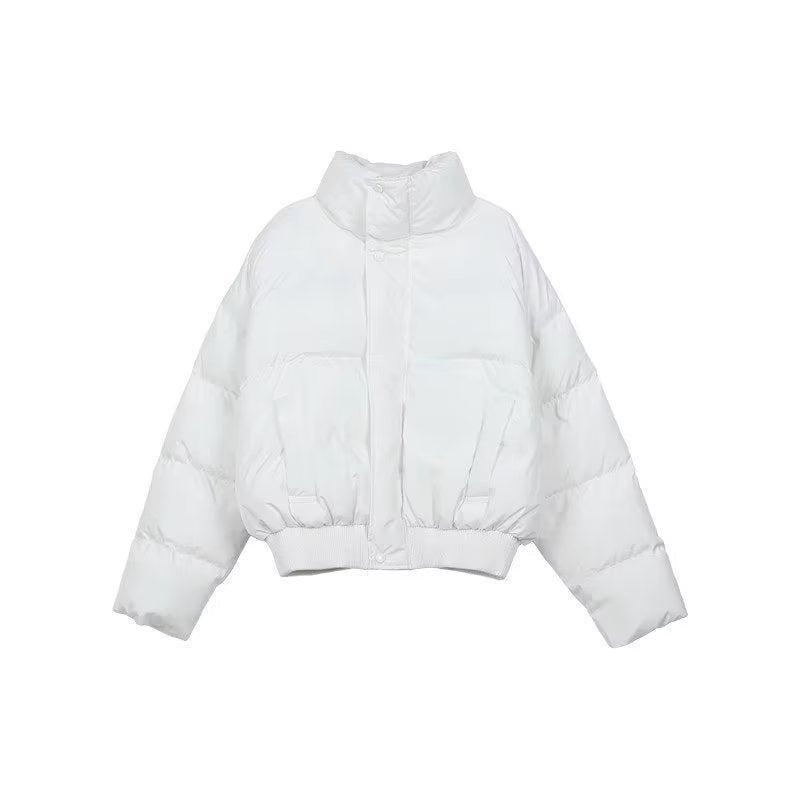 Insulating Men's Short Puffer Coat - Boxy Cropped, Linen White 3D Changing Face Moving Picture Frame - Tophatter Daily Deals
