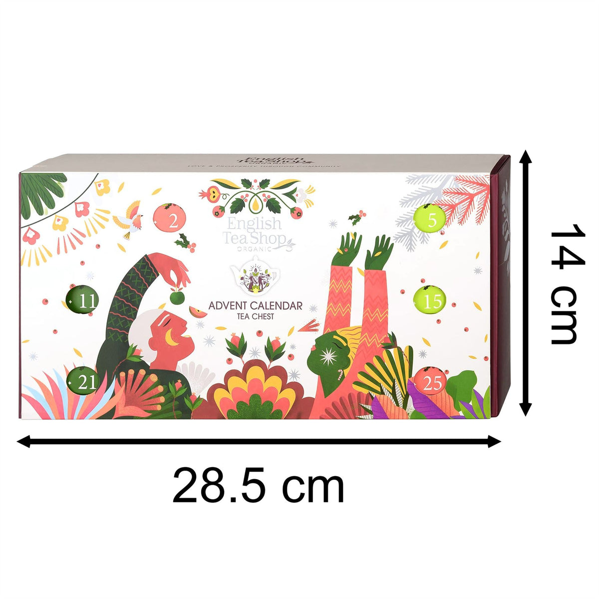 Tea Chest Advent Calendar | 25 Pyramid Tea Bags Christmas Advent Calendar Advent Calendar - Tophatter Daily Deals