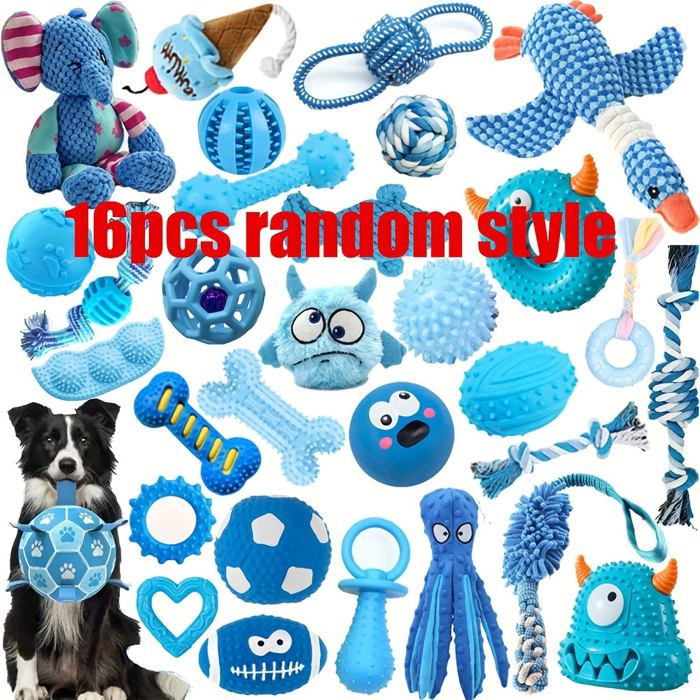 Series Dog Chew Toy Set (16pcs) Dog Supplies - Tophatter Daily Deals