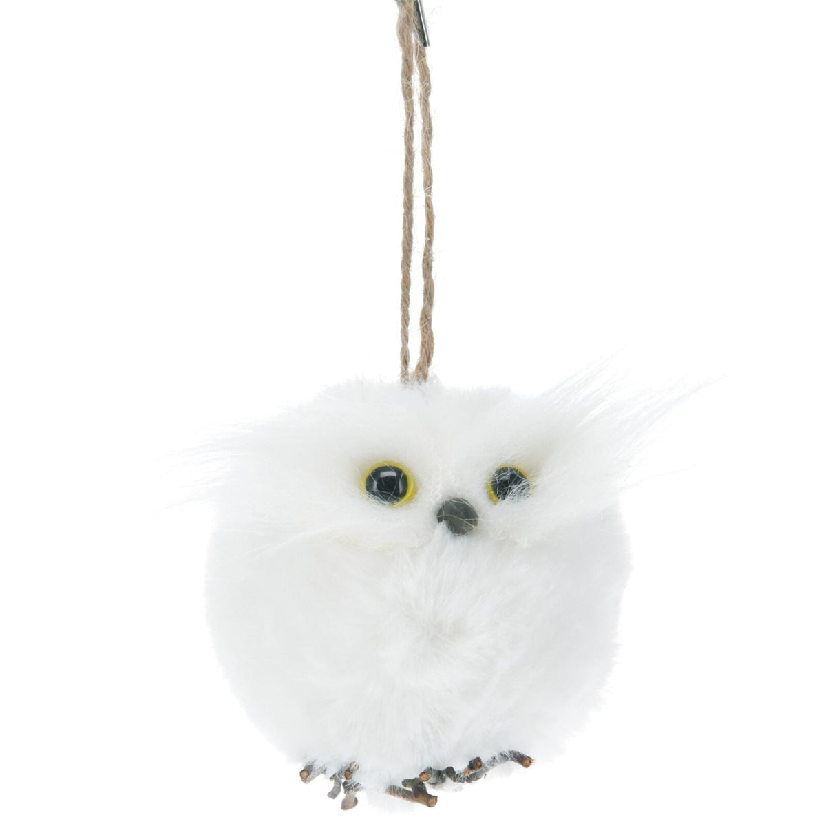 Fluffy Owl Christmas Tree Bauble | Woodland Bird Ornament Hanging Decoration 6cm Baubles - Tophatter Daily Deals