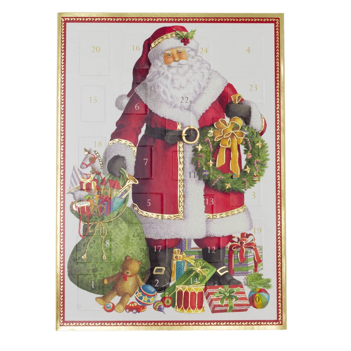 Santa Claus Advent Calendar Card with Envelope | Christmas Advent Calendar Advent Calendar - Tophatter Daily Deals