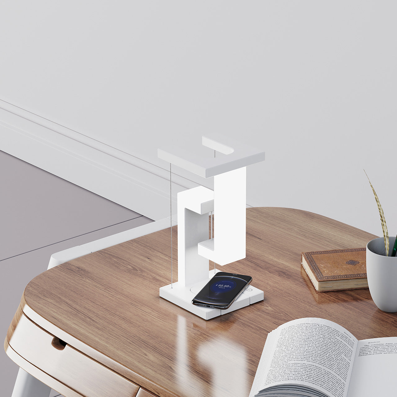 Anti Gravity Wireless Charging Table Lamp 0 - Tophatter Daily Deals
