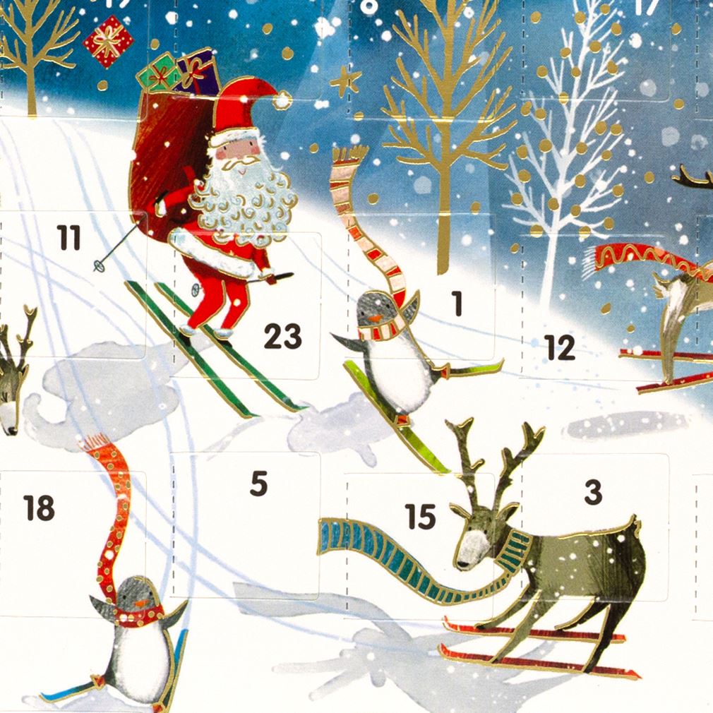 Festive Fun Christmas Advent Calendar Greetings Card | Door Advent Calendar Advent Calendar - Tophatter Daily Deals