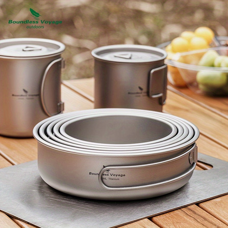 Camping Cookware Set Foldable Outdoor (5pcs) Camp Cooking - Tophatter Daily Deals