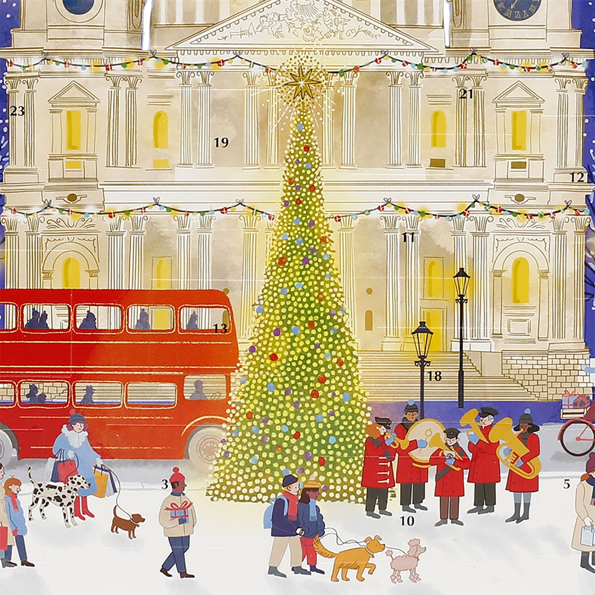 St Paul's Cathedral Traditional Picture Advent Calendar, Paper 24 Picture Doors Advent Calendar - Tophatter Daily Deals
