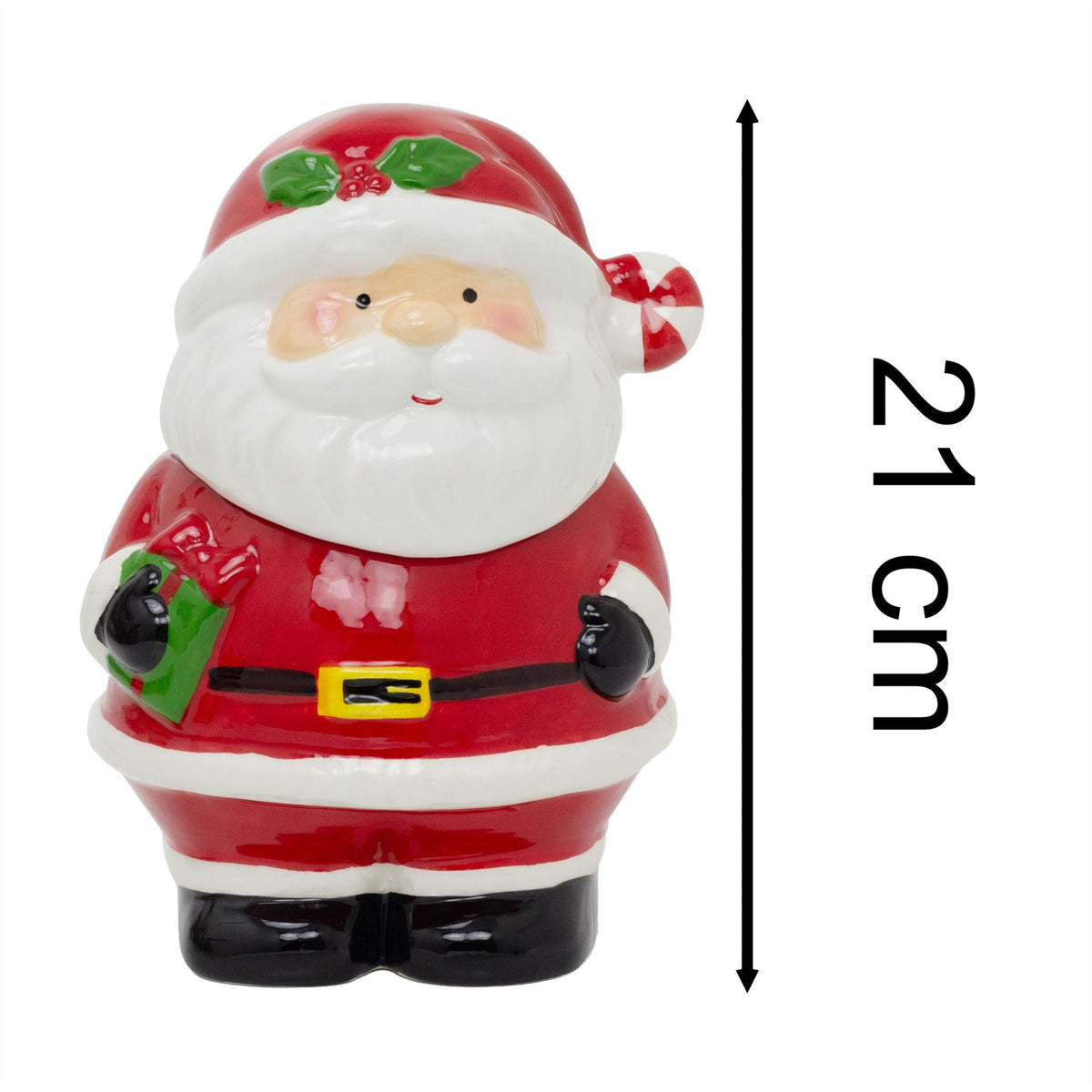 Santa Claus Christmas Storage Jar | Ceramic Cookie Jar Biscuit Barrel with Lid Jar - Tophatter Daily Deals