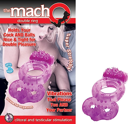 Nasstoys Macho Double Ring (Purple) – Vibrating Cock Ring > Cock Ring > Vibrating - Tophatter Daily Deals