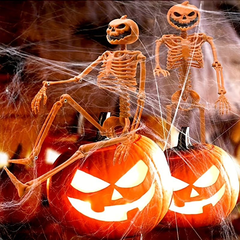 Halloween Pumpkin Skeleton Props (2Pcs) Halloween - Tophatter Daily Deals
