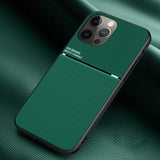 Built-in Magnetic Frosted Shockproof Phone Case Green 0 - Tophatter Daily Deals