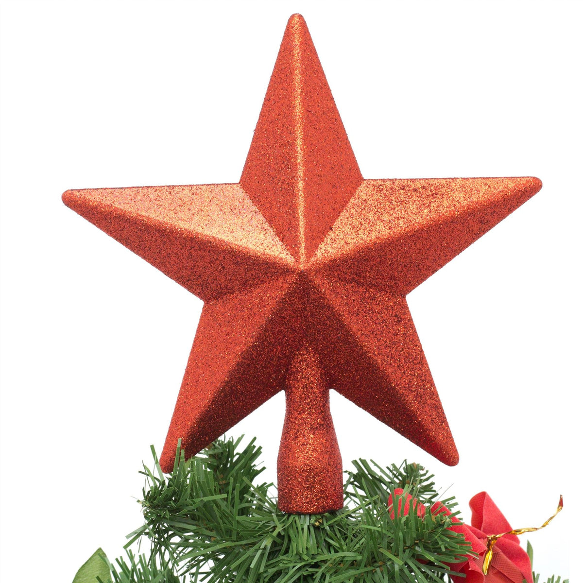 Stylish Red Star Christmas Tree Topper | Christmas Tree Star Xmas Star Tree Topper | Red Christmas Tree Decorations Tree Decoration - Tophatter Daily Deals