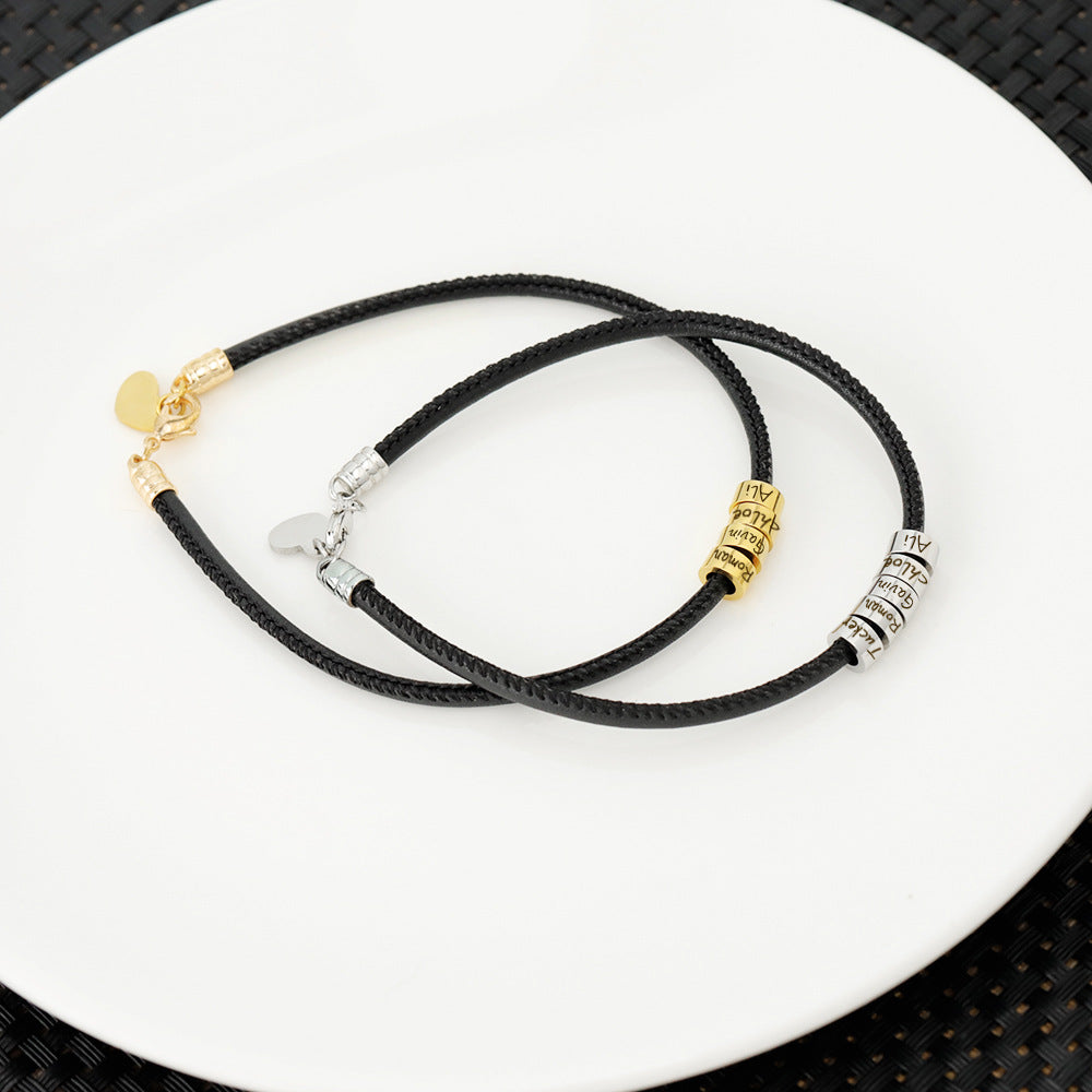Beaded Stainless Steel Heart Couple Bracelet 7 - Tophatter Daily Deals