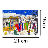 Jesus is Born - Nativity Christmas Advent Calendar Greetings Card & Envelope