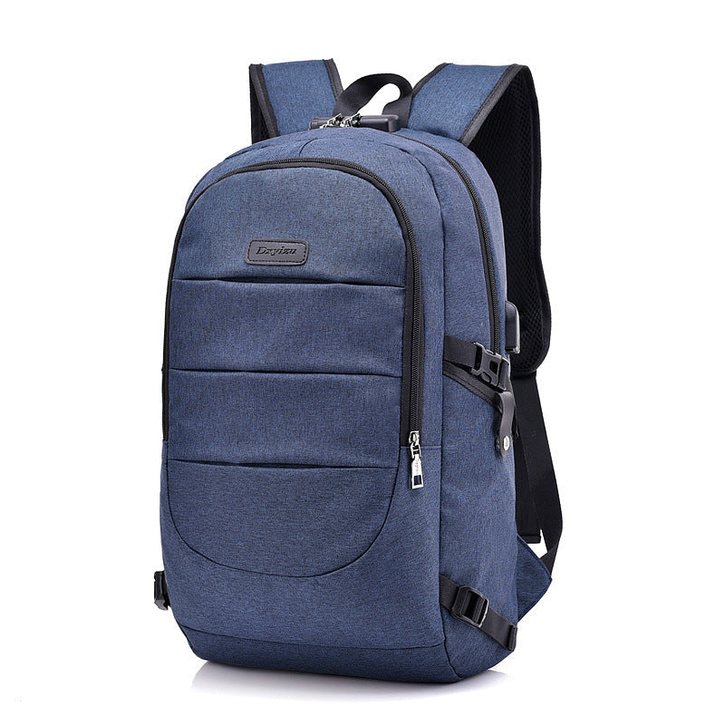 Business Computer Bag With Built-in USB Charging Port Navy Blue 0 - Tophatter Daily Deals