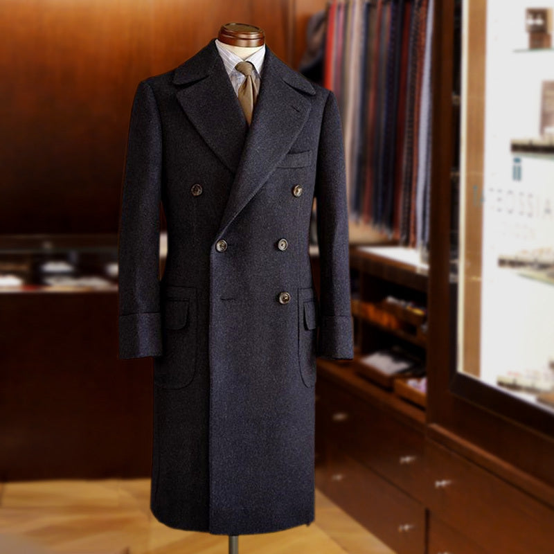 Warm Men's Polo Coat - Double Breasted Wool For Winter 3D Changing Face Moving Picture Frame - Tophatter Daily Deals