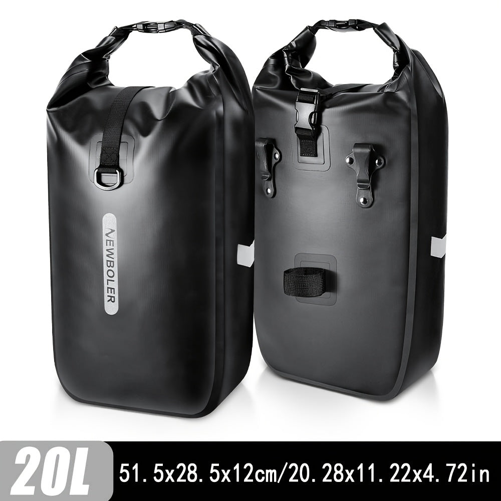 Bike Rear Rack Saddle Bags (2pcs) Sports & Fitness > Bikes & Accessories > Bicycle Bags - Tophatter Daily Deals