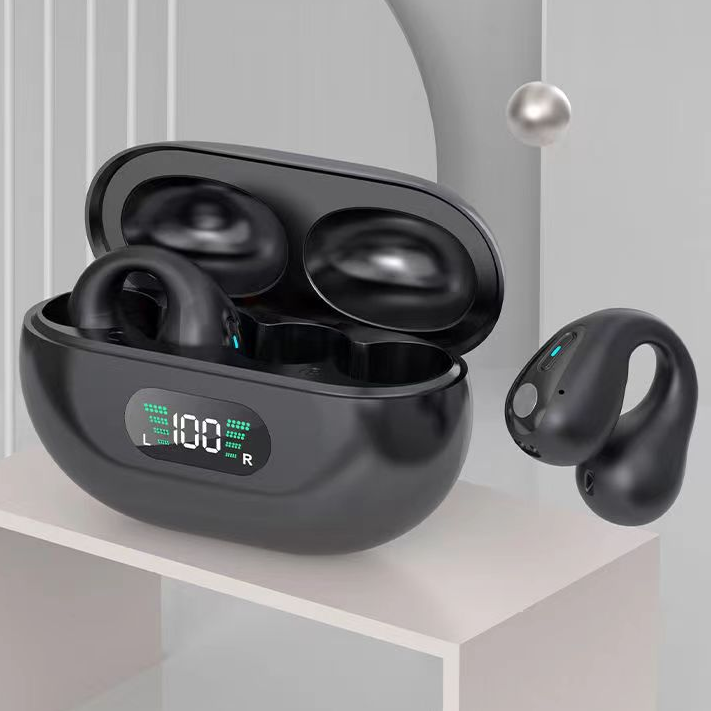 Bone Conduction Headphones TWS Earbuds Ear Clip Bluetooth 5.3 Touch Wireless Earphone In-Ear Bass HIFI Sports Headset 0 - Tophatter Daily Deals