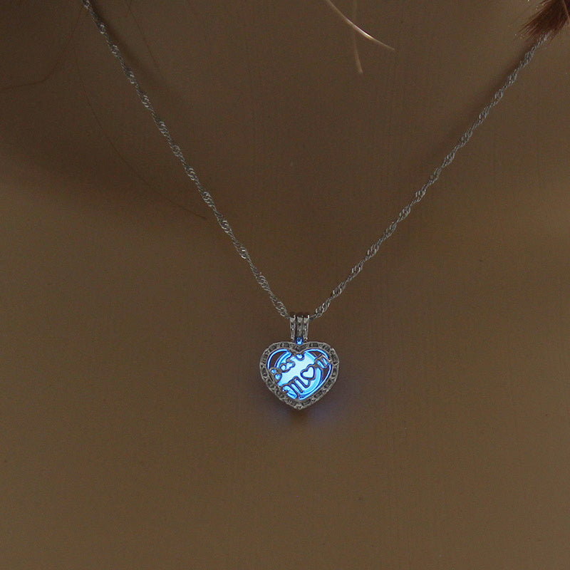 Best Mom glow-in-the-dark diy necklace Sky Blue 4 - Tophatter Daily Deals