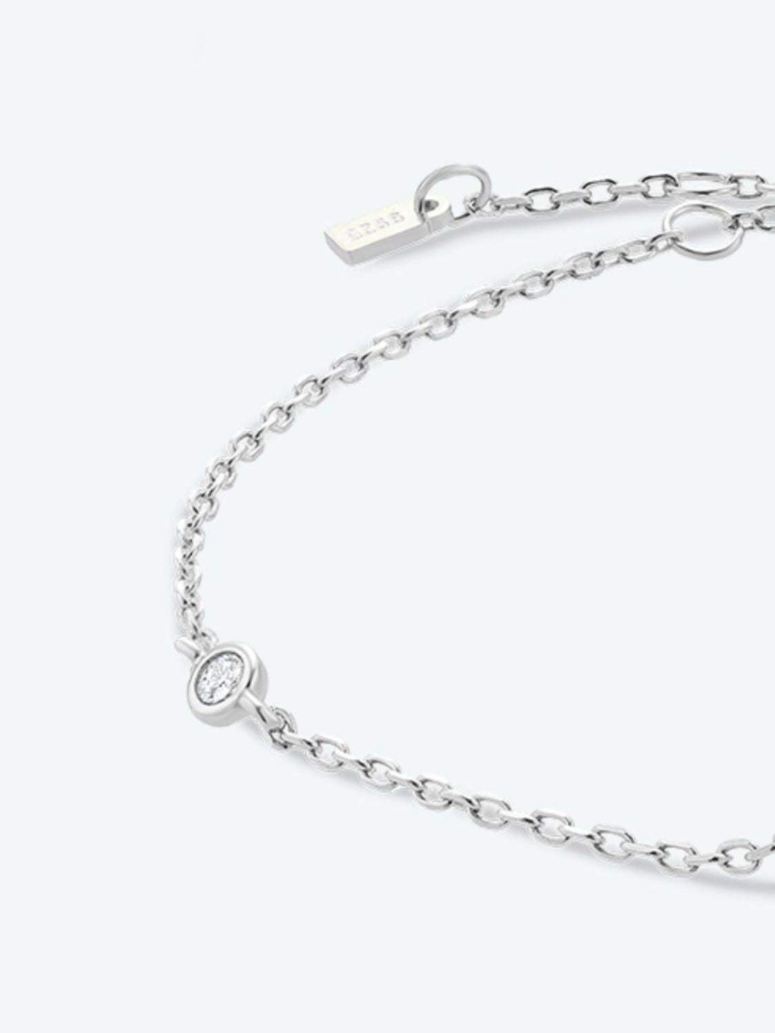 V To Z Zircon 925 Sterling Silver Bracelet Bracelets - Tophatter Daily Deals