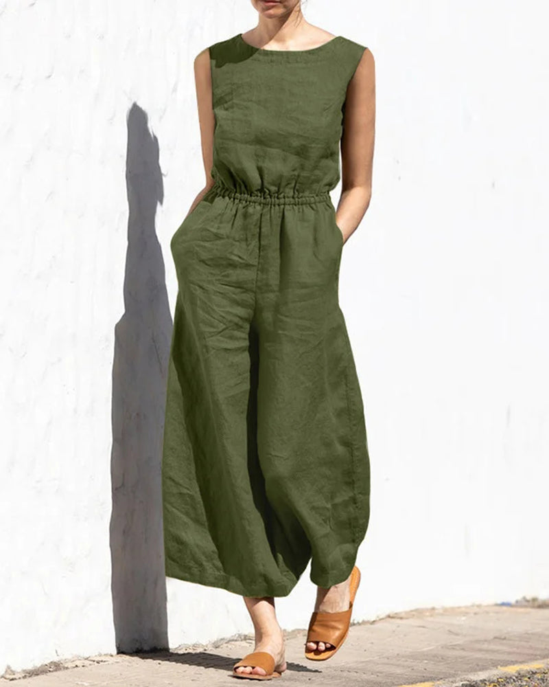 Wide Leg Long Jumpsuit Army Green Jumpsuits & Rompers - Tophatter Daily Deals