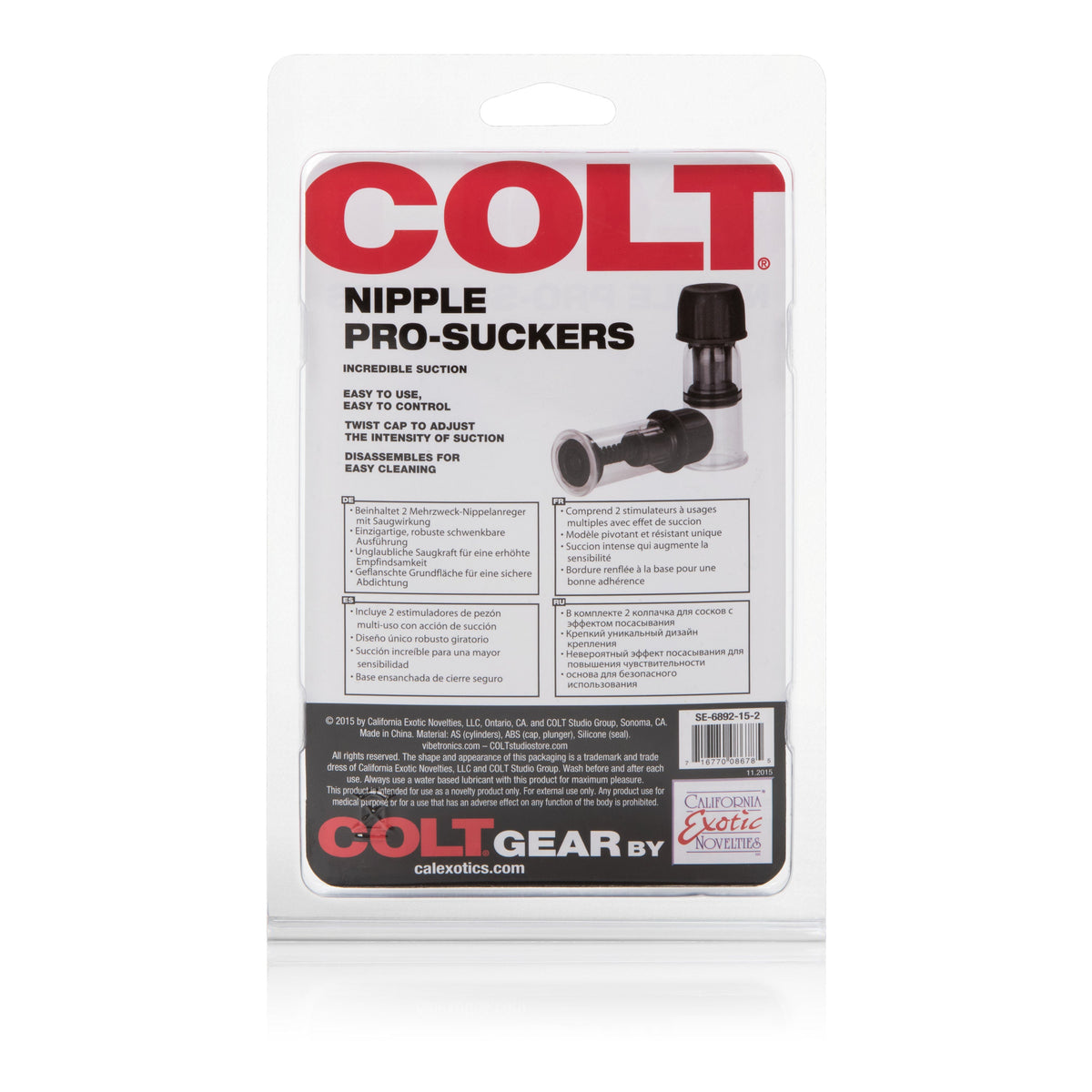 Colt Nipple Pro-Suckers (Black) – Adjustable Suction Nipple Clamps > Sex Toys > Nipple Suckers - Tophatter Daily Deals