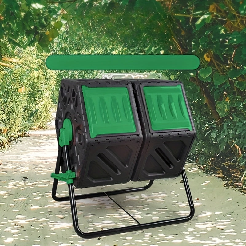 Dual Chamber Rotating Compost Bin Home & Garden - Tophatter Daily Deals