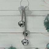 Extra Large Silver Christmas Jingle Bells Door Hanger | Hanging Bell Garland Jingle Bells - Tophatter Daily Deals