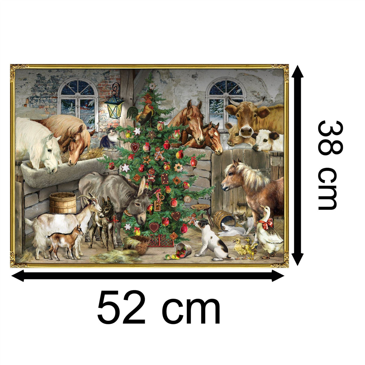 Large Christmas Advent Calendar Christmas At The Farm | Animal Advent Calendar Traditional Advent Calendar | Picture Advent Calendar Paper Advent Calendar Advent Calendar - Tophatter Daily Deals