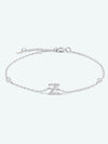 V To Z Zircon 925 Sterling Silver Bracelet Z Silver One Size Bracelets - Tophatter Daily Deals