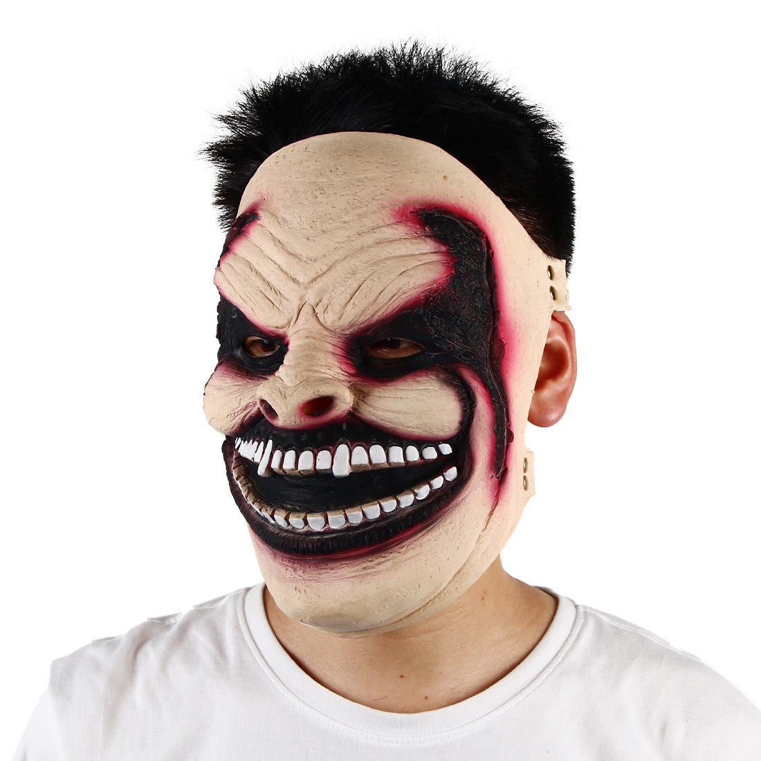 Half Face Bleeding Latex Mask Headgear Halloween 2025 3D Changing Face Moving Picture Frame - Tophatter Daily Deals