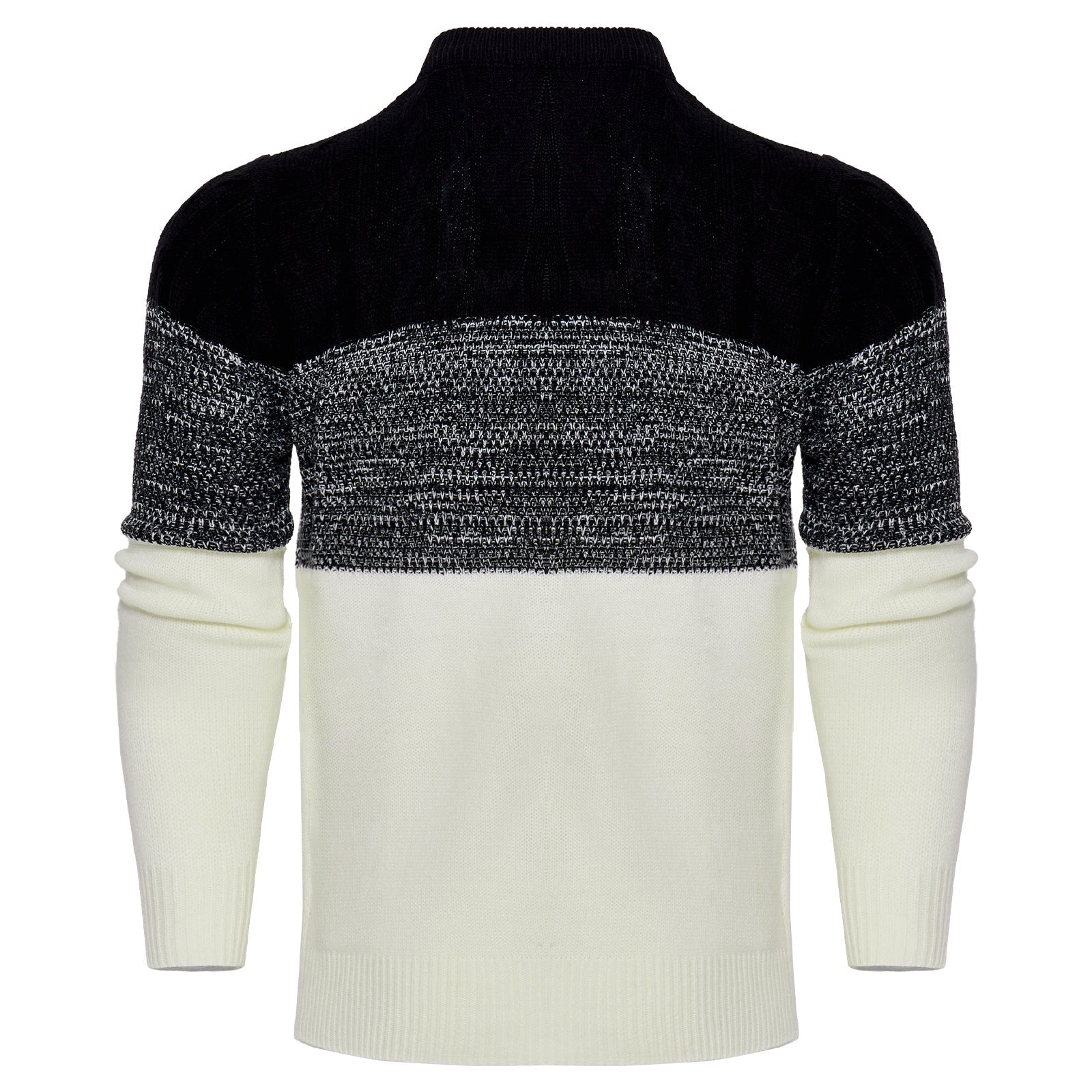 Warm Men's Pullover Sweater - Colorblock Cable Knit Fall 3D Changing Face Moving Picture Frame - Tophatter Daily Deals