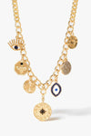 Multi-Pendant Chain Necklace Necklaces - Tophatter Daily Deals