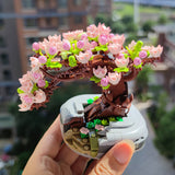 Blossom Pot Simulation Green Plant Household Decoration Toys Cherry blossom No accessories 0 - Tophatter Daily Deals