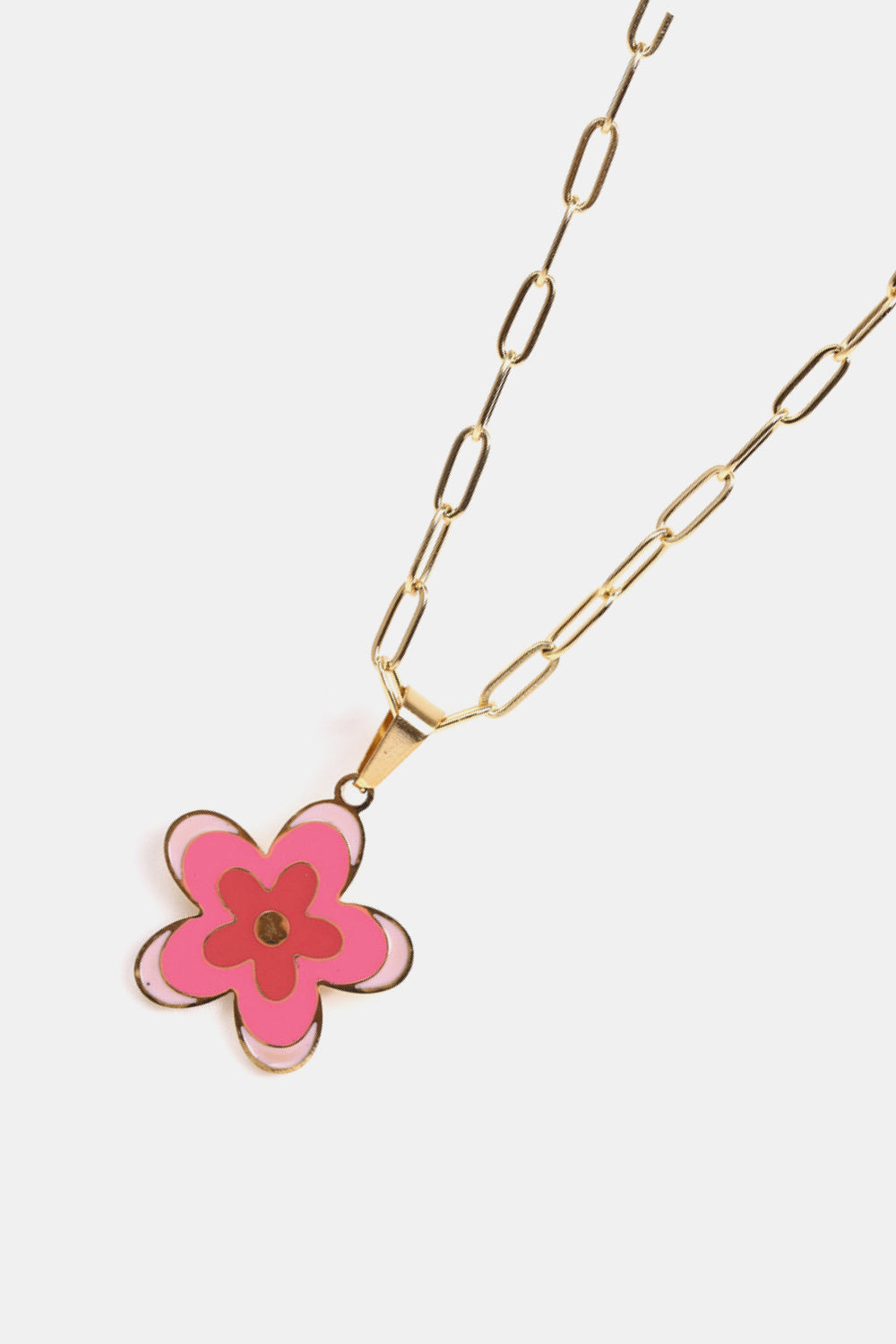 Flower Pendant Stainless Steel Necklace Necklaces - Tophatter Daily Deals