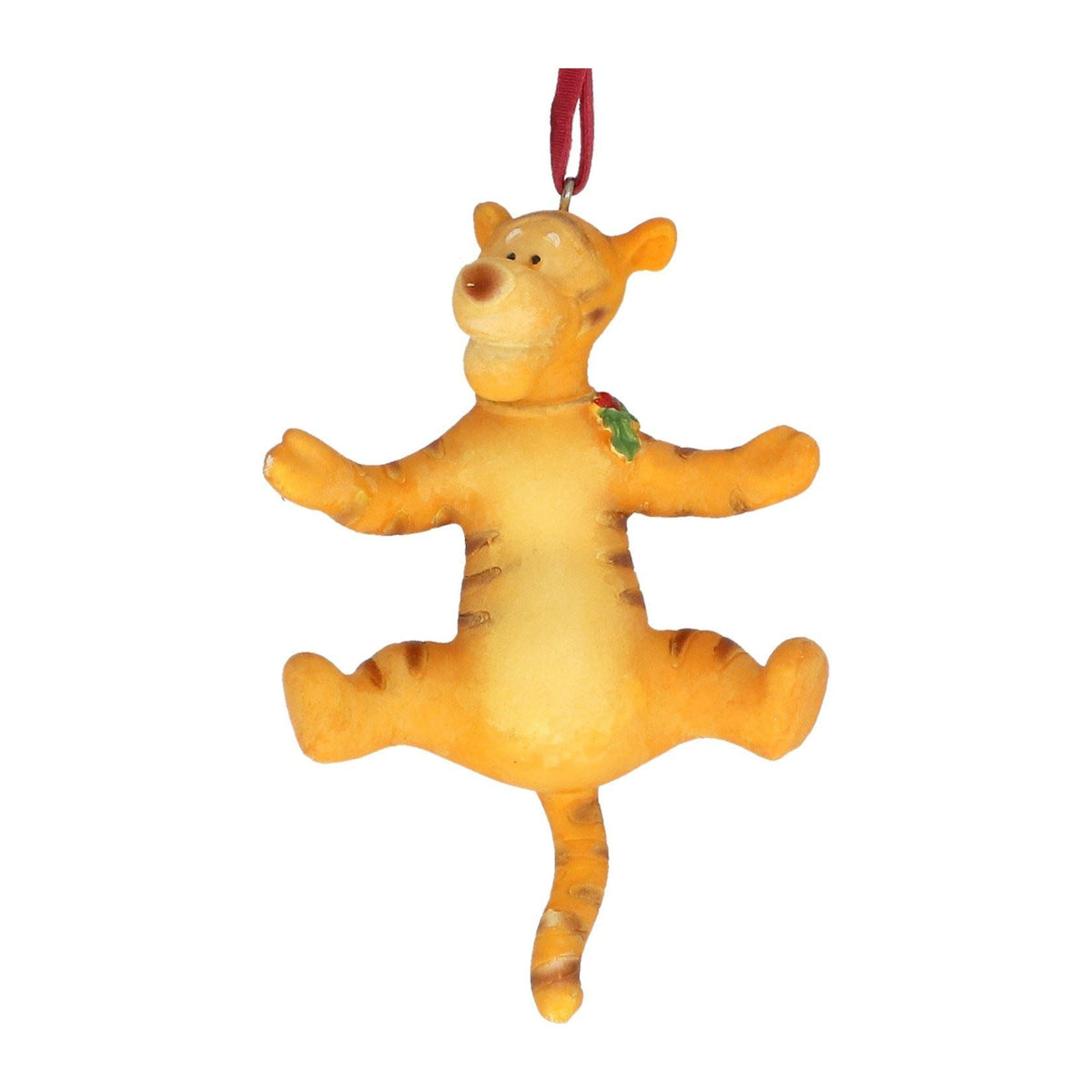 Tigger Christmas Tree Decoration with Holly, Gisela Graham 9.5cm Baubles - Tophatter Daily Deals