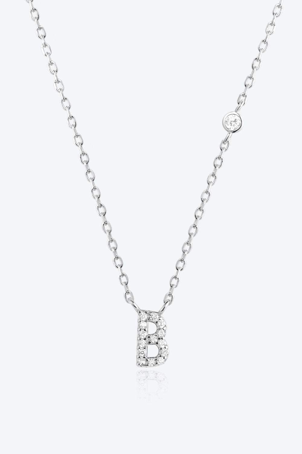 A To F Zircon 925 Sterling Silver Necklace B Silver One Size Necklaces - Tophatter Daily Deals