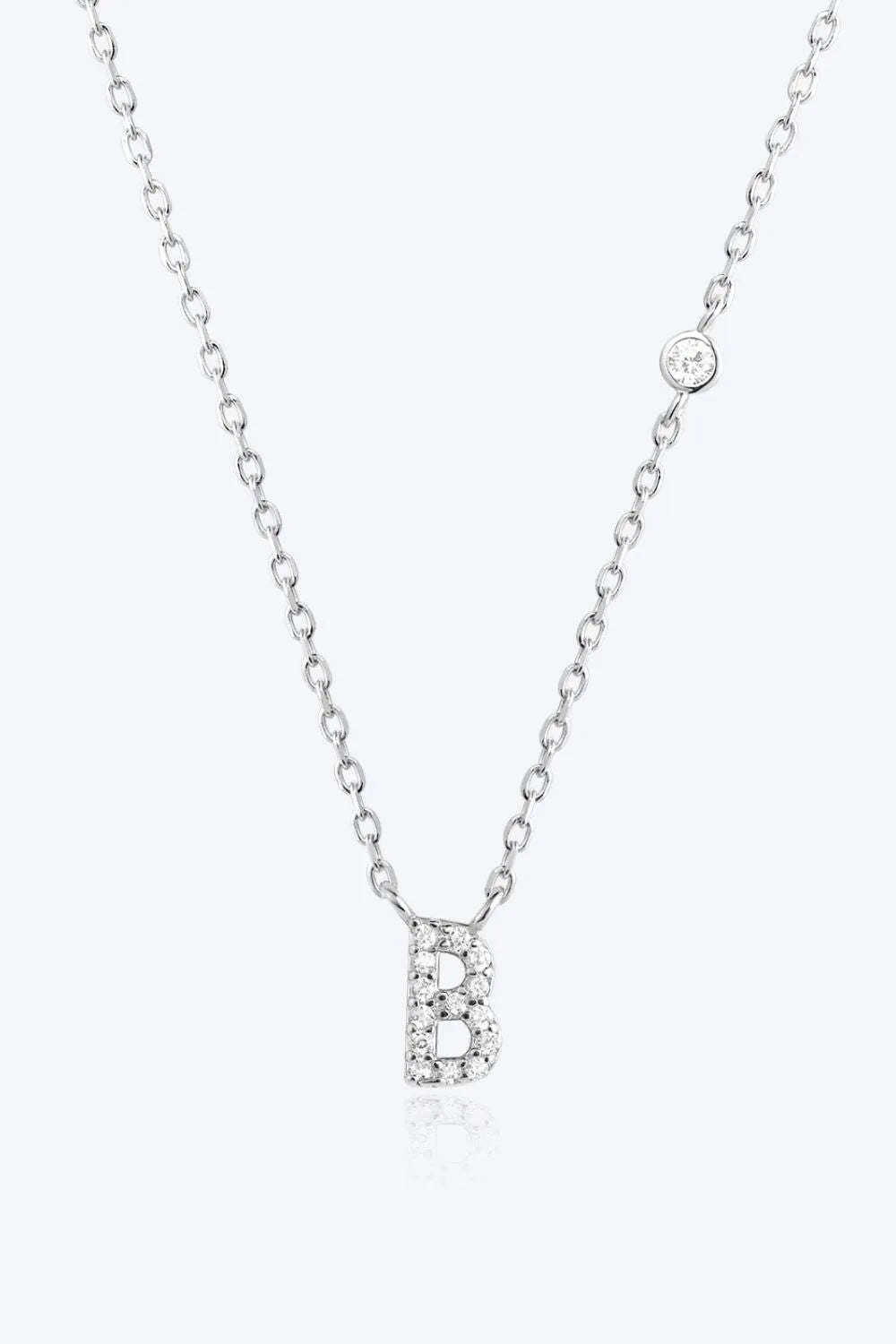 A To F Zircon 925 Sterling Silver Necklace B Silver One Size Necklaces - Tophatter Daily Deals