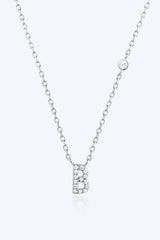 A To F Zircon 925 Sterling Silver Necklace B Silver One Size Necklaces - Tophatter Daily Deals