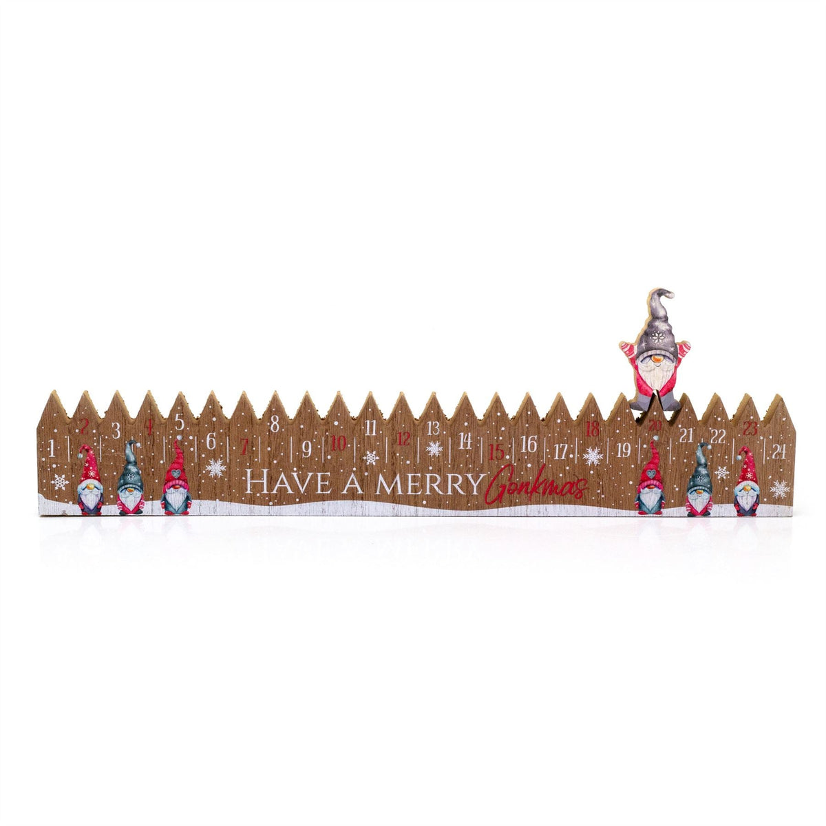Gonkmas Wooden Advent Calendar | Countdown to Christmas Calendar Block - 48cm Advent Calendar - Tophatter Daily Deals