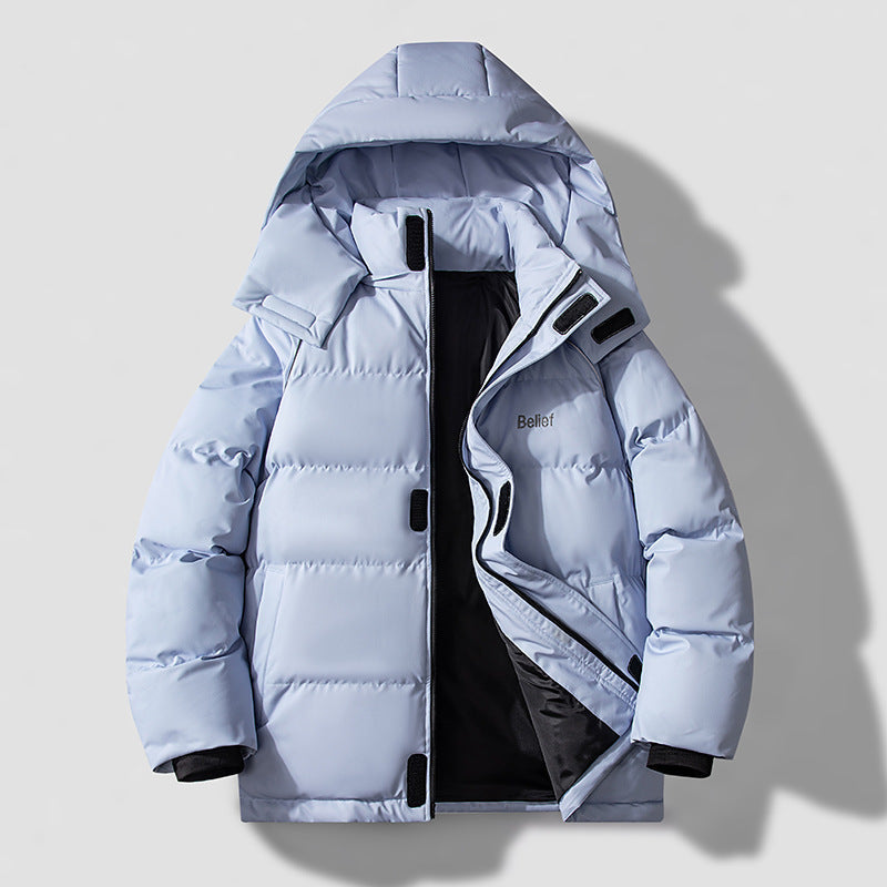 Waterproof Cozy Jacket - Hooded Puffer, Polyester, Commute Sky Blue 3D Changing Face Moving Picture Frame - Tophatter Daily Deals