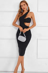 One-Shoulder Cutout Bandage Dress Cocktail Dresses - Tophatter Daily Deals