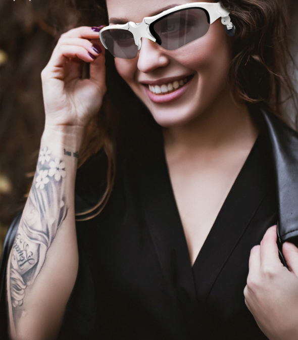 Black Music Stereo Bluetooth Glasses with Phone Wireless Earphones With Anti UV400 Polarizing Lens features 0 - Tophatter Daily Deals