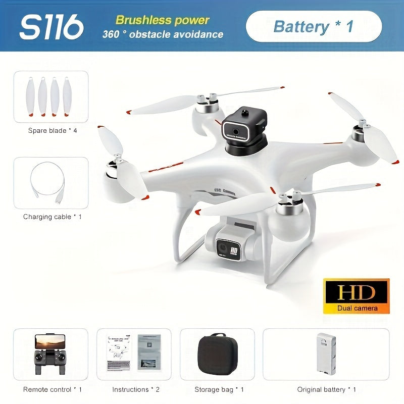 Dual Camera RC Drone with Obstacle Avoidance Remote Control Toys - Tophatter Daily Deals