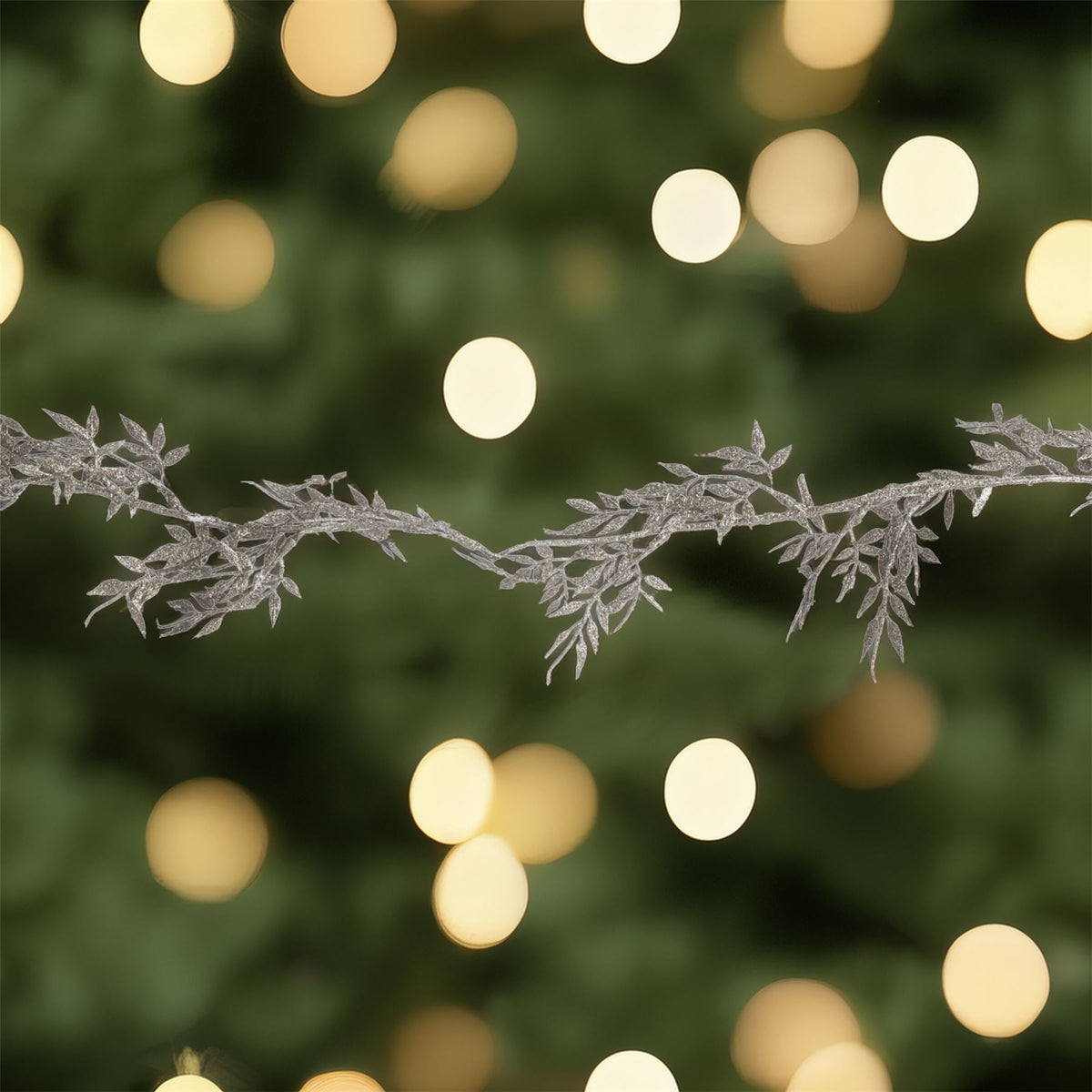 Silver Leaf Christmas Garland | Artificial Vine for Christmas Tree - 180cm Garland - Tophatter Daily Deals