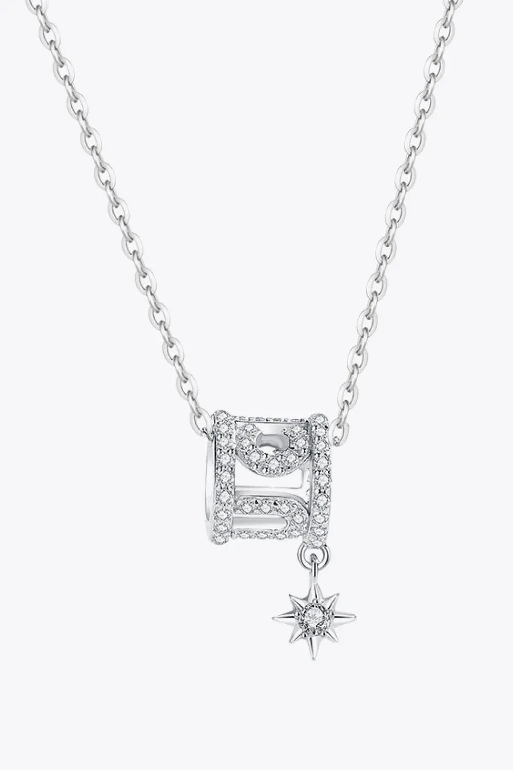 Rely On Fate Cubic Zirconia Pendant Necklace Necklaces - Tophatter Daily Deals