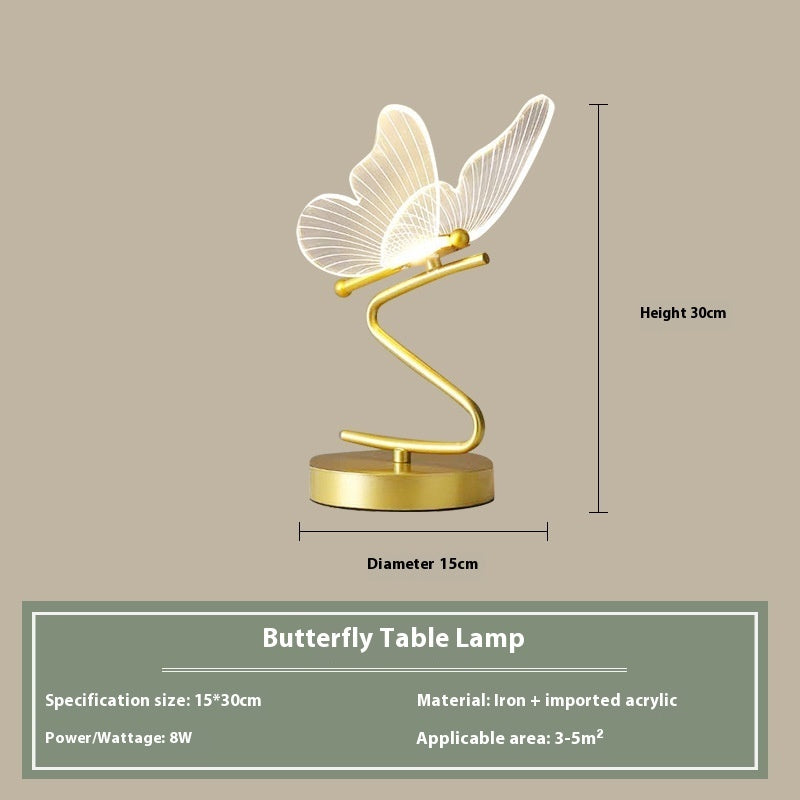 Bedside Lamp Dining Roomliving Room Butterfly Table Lamp Butterfly Table Lamp EU Plug 0 - Tophatter Daily Deals