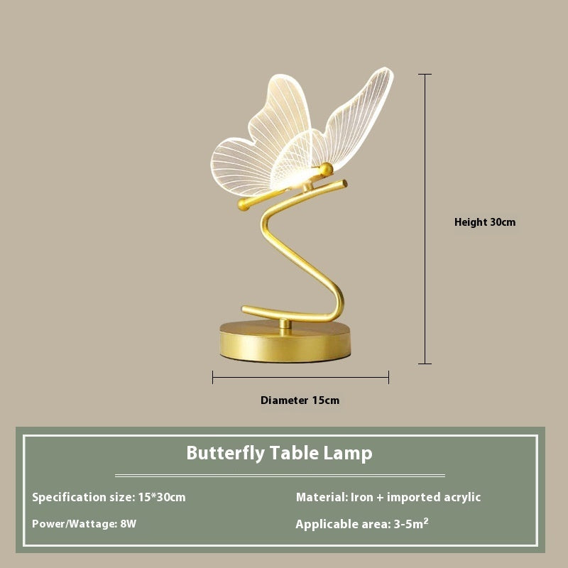 Bedside Lamp Dining Roomliving Room Butterfly Table Lamp Butterfly Table Lamp EU Plug 0 - Tophatter Daily Deals