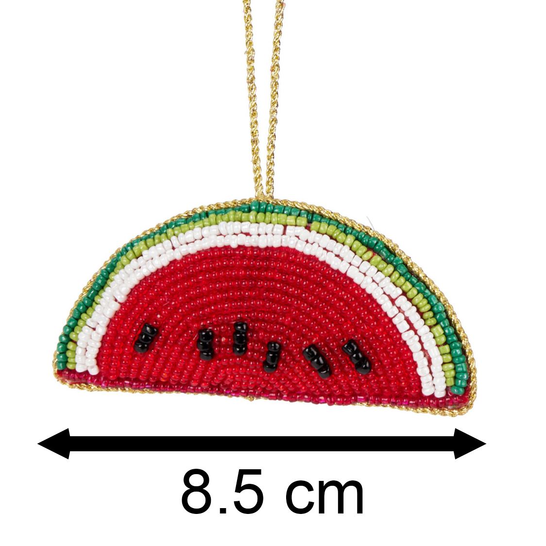 Watermelon Beaded Christmas Tree Bauble | Colourful Fruit-shaped Tree Ornaments Baubles - Tophatter Daily Deals