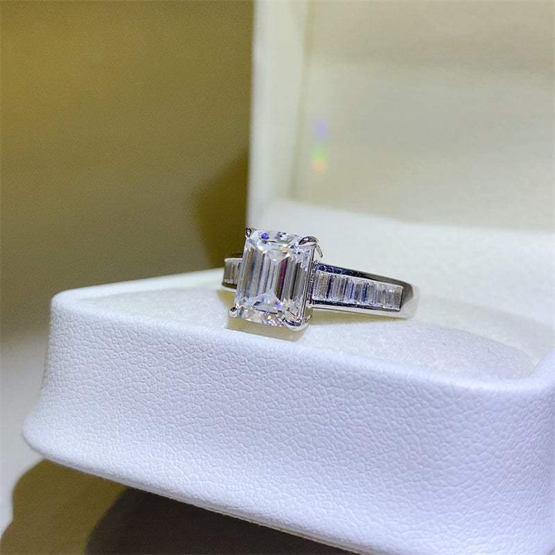 3 Carat Moissanite 925 Sterling Silver Ring Rings - Tophatter Daily Deals