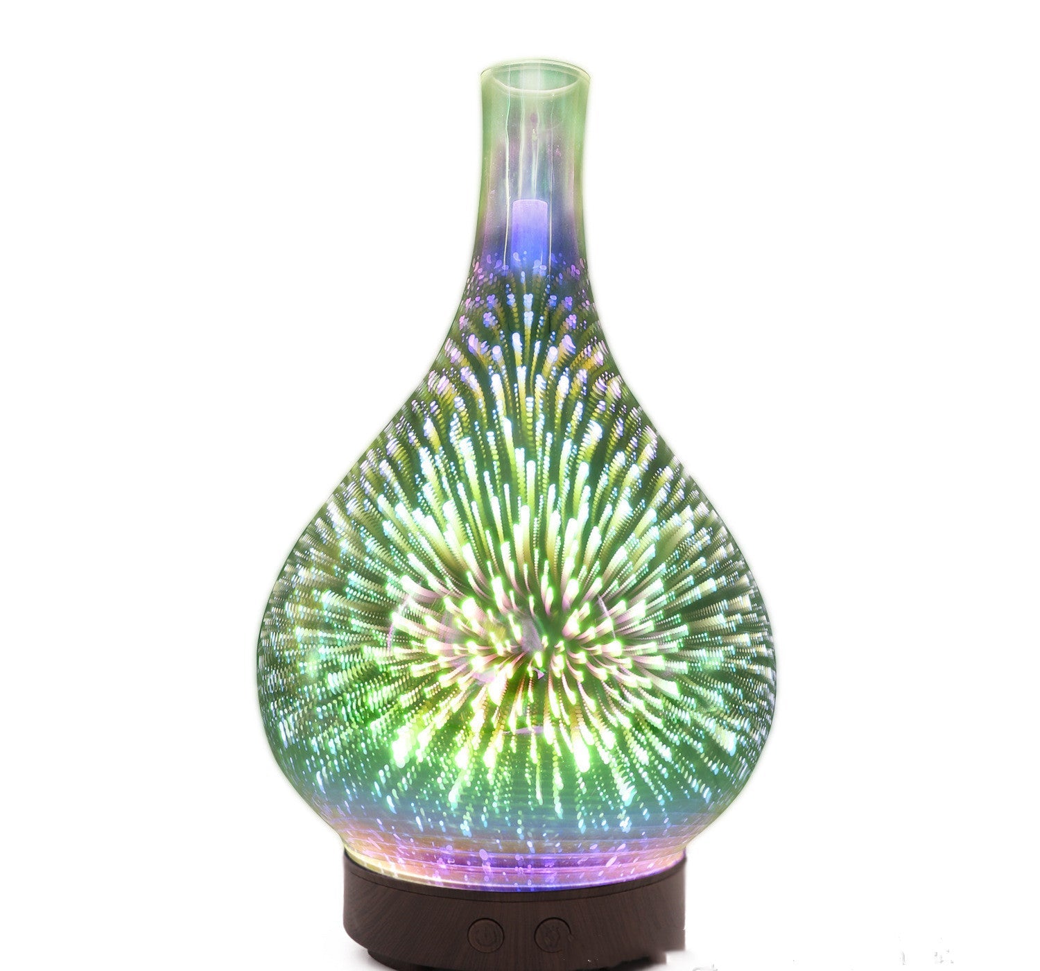 3D Glass Colorful Vase Humidifier Household 0 - Tophatter Daily Deals